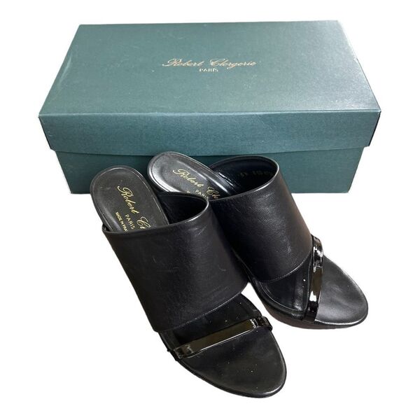 Robert Clergerie Women's Dielo Slide Sandals Black 6.5 box - Picture 5 of 15